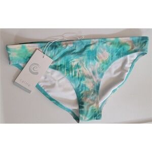 NWT Calme XXL Tie Dye Teal Hipster Bikini Swim Bottom 125122